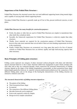 Importance of the Folded Plate Structure  (https://civiljungle.com/space-structure/):
Folded Plate Structure the structural (
