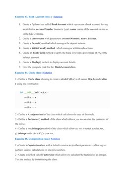 OOP Exercises with Solutions in Python | PDF | Method (Computer ...