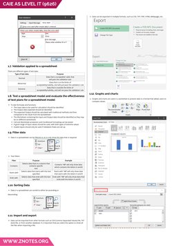1.7. Validation applied to a spreadsheet
There are different types of test data:
Type of test data
Purpose
Normal
Data that i