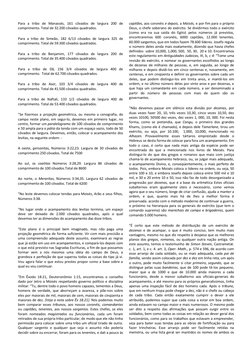 Para a tribo de Manassés, 161 côvados de largura 200 de 
comprimento. Total de 32.200 côvados quadrados.  
Para a tribo de Si