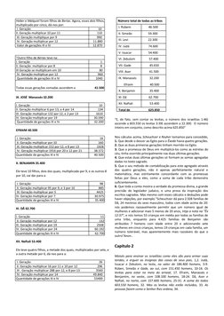 Heber e Malquiel foram filhos de Berias. Agora, esses dois filhos, 
multiplicado por cinco, dá-nos por:  
 I. Geração
