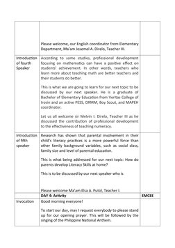 Emcee Script For Inset Emcee Script for INSET Seminar 2023 | PDF | Teachers | Literacy