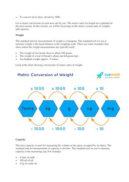  
To convert ml to liters, divide by 1000. 
Let us learn conversions in each area one by one. The metric units for length ar