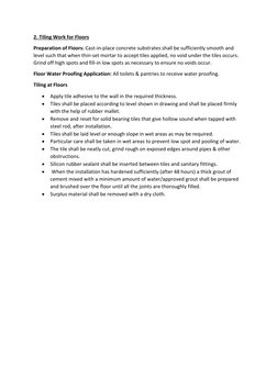 Tiling Work Method Statement | PDF | Tile | Concrete
