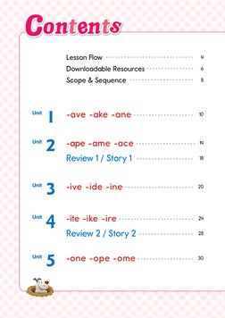 Lesson Flow	

4
Downloadable Resources 

6
Scope & Sequence	

8
-ave -ake -ane 

10
-ape -ame	 -ace 
 14
Review 1 / Stor