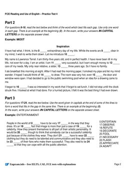 FCE Practice Test 4: Reading & Use of English | PDF | Parachute ...