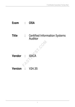 CISA Practice Questions - IsACA | PDF | Audit | Information Security
