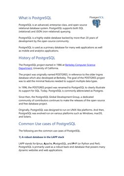 Overview of PostgreSQL Features and Use Cases | PDF | Postgre Sql ...