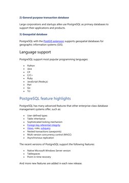 Overview of PostgreSQL Features and Use Cases | PDF | Postgre Sql ...
