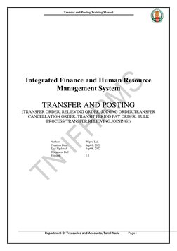Hrms Transfer Module Pdf IFHRMS Transfer and Posting Manual | PDF | Icon (Computing) | User ...