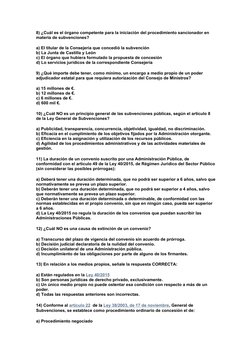 Test Ley General de Subvenciones | PDF | Otorgar dinero) | Esfera pública
