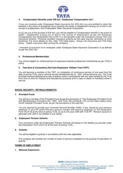 3.     Compensation Benefits under ESI Act / Employees' Compensation Act*:
If you are covered under Employees State Insurance