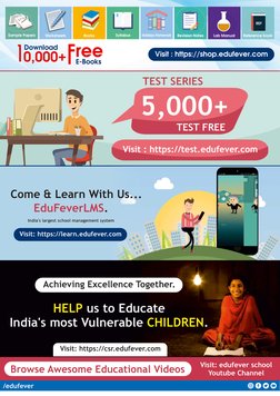 /edufever
Worksheets
Books
Sample Papers
Syllabus
Holidays Homework
Revision Notes
Lab Manual
REF
Reference book
Visit : http