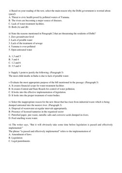 ii Based on your reading of the text, select the main reason why the Delhi government is worried about. 
(para2) 
A. Threat