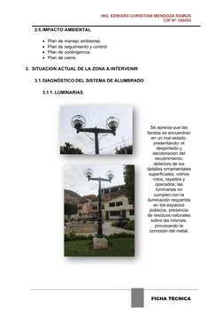 ING. EDWARD CHRISTIAN MENDOZA RAMOS
CIP N° 140455
2.5.IMPACTO AMBIENTAL
Plan de ma