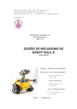 Universidad  Nacional de Ingeniería 
Facultad de Ingeniería Mecánica 
Departamento  de  Ingeniería  Mecatrónica 
 
Lima-Perú