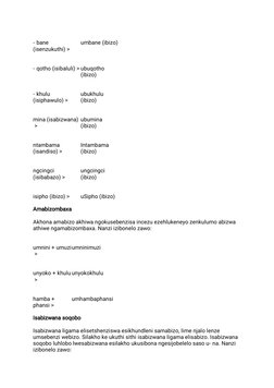 Uhlelo LwesiNdebele: Izincazelo Nezibonelo | PDF