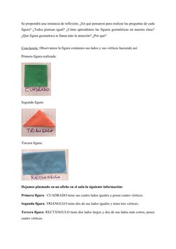Se propondrá una instancia de reflexión; ¿En qué pensaron para realizar las preguntas de cada
figura? ¿Todos piensan igual? ¿