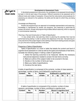 Development of Assessment Tools Guide | PDF | Multiple Choice ...