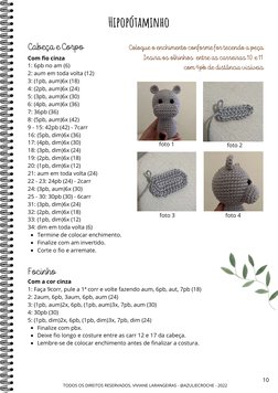 TODOS OS DIREITOS RESERVADOS, VIVIANE LARANGEIRAS - @AZULIECROCHE - 2022 
10
Hipopótaminho
foto 2
foto 3
Cabeça e Corpo
Termi