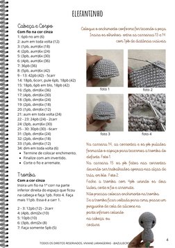 TODOS OS DIREITOS RESERVADOS, VIVIANE LARANGEIRAS - @AZULIECROCHE - 2022 
4
elefantinho
foto 2
foto 3
Cabeça e Corpo
Termine