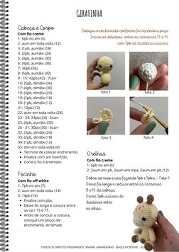 TODOS OS DIREITOS RESERVADOS, VIVIANE LARANGEIRAS - @AZULIECROCHE - 2022 
7
GIRAFINHA
foto 2
foto 3
Cabeça e Corpo
Termine de