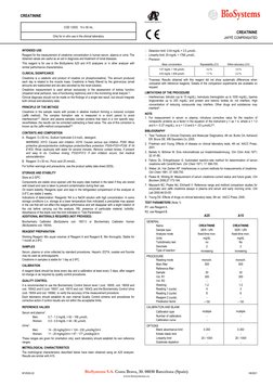 Creatinine Measurement Reagent Guide | PDF | Creatinine | Kidney