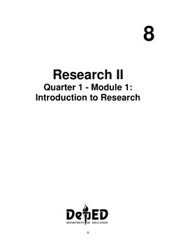 Research 8 Quarter 1 Module 1 | PDF | Invention | Learning