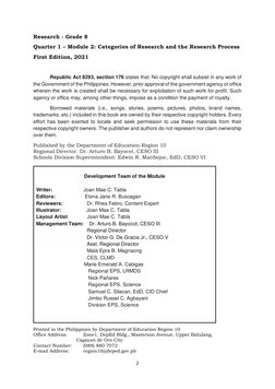 Research 8 Quarter 1 Module 2 | PDF | Ethnography | Statistics