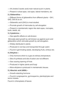 Chemical Coordination in Plants Notes | PDF | Plant Hormone | Auxin