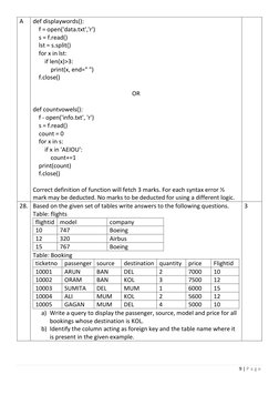 9 | P a g e  
 
A 
def displaywords(): 
    f = open('data.txt','r') 
    s = f.read() 
    lst = s.split() 
    for x in lst