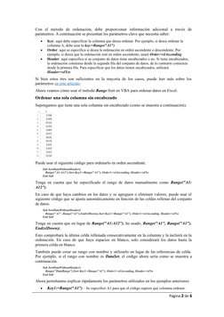 Con  el  método  de  ordenación,  debe  proporcionar  información  adicional  a  través  de
parámetros. A continuación se pre