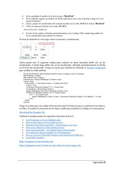 
Se ha cambiado el nombre de la nueva hoja a 'BackEnd'.

En la celda B2, ingrese un símbolo de flecha (para hacer esto, vay