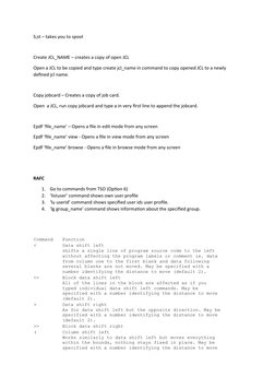Mainframe Commands Cheat Sheet | PDF | Computing | Software