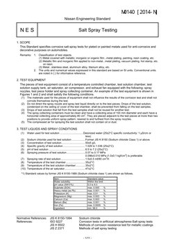 Nissan Salt Spray Testing Standard | PDF | Corrosion | Sodium Chloride
