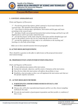 DepEd Action Research Proposal Format | PDF | Data | Innovation