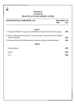 Class 11 Physics Practical Record Guide | PDF | Pendulum | Thermal ...