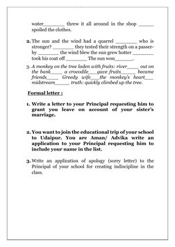 Class 5 Writing Skills Worksheet | PDF