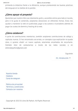 (https://www.twitter.com/ellibrodepython) (https://www.facebook.com/ellibrodepython)26/1/22 13:31
🏠️ Inicio | El Libro De Py