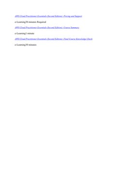 AWS Cloud Practitioner Essentials Course | PDF | Cloud Computing ...