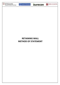 Retaining Wall Method Statement Guide | PDF | Concrete | Secondary ...