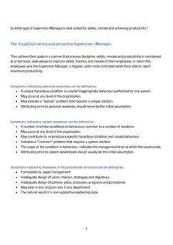 5 
 
 
 
So what type of Supervisor/Manager is best suited for safety, morale and achieving productivity? 
 
The Tough but ca