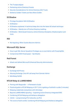 The Trustpocalypse (http://www.harmj0y.net/blog/redteaming/the-trustpocalypse/)
Pentesting Active Directory Forests (https://