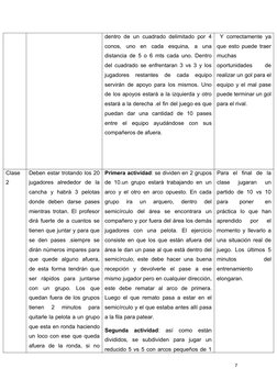 dentro de un cuadrado delimitado por 4
conos,  uno  en  cada  esquina,  a  una
distancia de 5 o 6 mts cada uno. Dentro
del cu