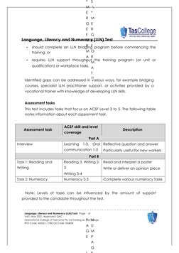Lln Input LLN Test: Skills Assessment Guide | PDF | Literacy | Cognition