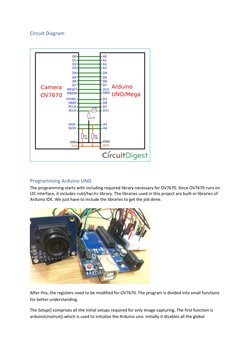 Circuit Diagram 
 
 
 
Programming Arduino UNO 
The programming starts with including required library necessary for OV7670.