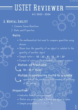 The mathematical tool used to compare quantities using
division
Shows how the quantity of an object is related to the
quantit