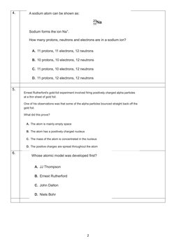 Grade 8 Atomic Structure Revision Guide | PDF | Atoms | Ion