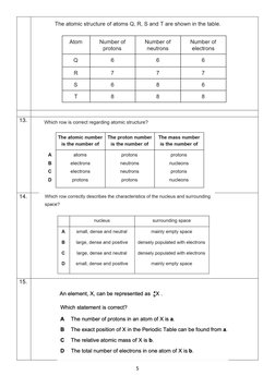 Grade 8 Atomic Structure Revision Guide | PDF | Atoms | Ion