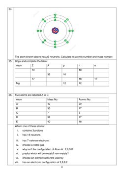 Grade 8 Atomic Structure Revision Guide | PDF | Atoms | Ion